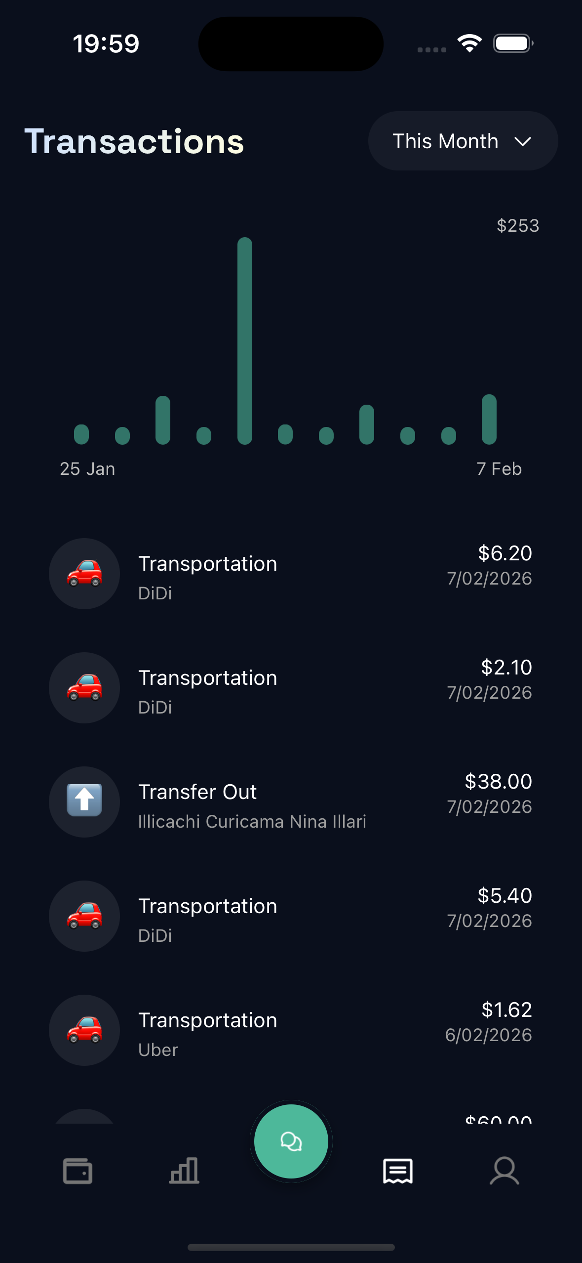 Auto-tracking transactions